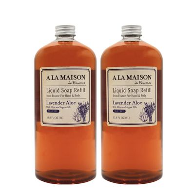A LA MAISON Lavender Aloe Liquid Soap Refill 33.8Fl Oz, 2Pack