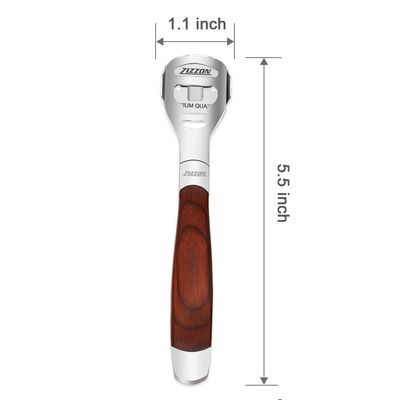 ZIZZON Foot Care Pedicure Callus Shaver Hard Skin Remover Wood Handle 70 Blades