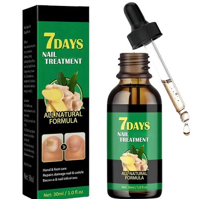 Ginger Nail Strengthener for Damaged Nails, 1Pc Treatment Oil, Ginger Nail Serum for Cracked Nails, Hand &amp; Foot Strengthener, Fingernail Repair for Split Toenail, 30ML