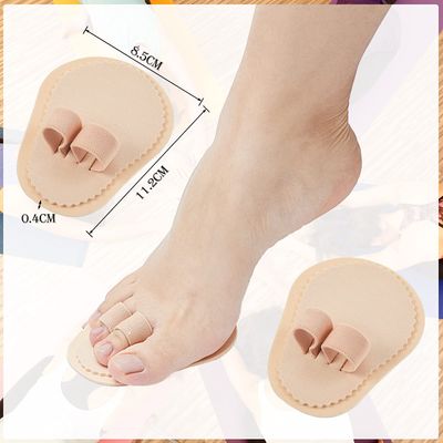 Nuanchu 6 Pieces Double Toe Straightener Hammer Toe Splint Corrector Separators for Crooked Relieving Foot Pain, Claw and Overlapping, Pressure, Discomfort