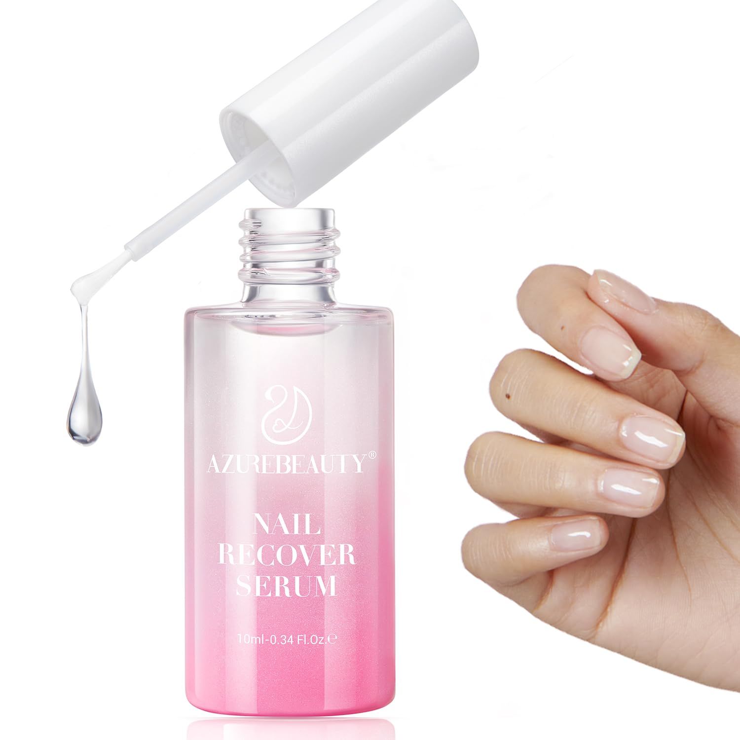 AZUREBEAUTY Nail Strengthener and Growth Building Recover Serum, Manicure Prep Cleaner Repair Growth Nails Treatment for Thin and Damaged
