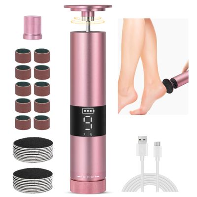 Bodybay Electric Foot Callus Remover &amp; Nail File - 2-in-1 Pedicure Foot File Kit with 9-Speed, Digital Screen,30 Pcs Sandpaper for Men Women,Long-Lasting Pedicure Tools for Dead Dry Skin