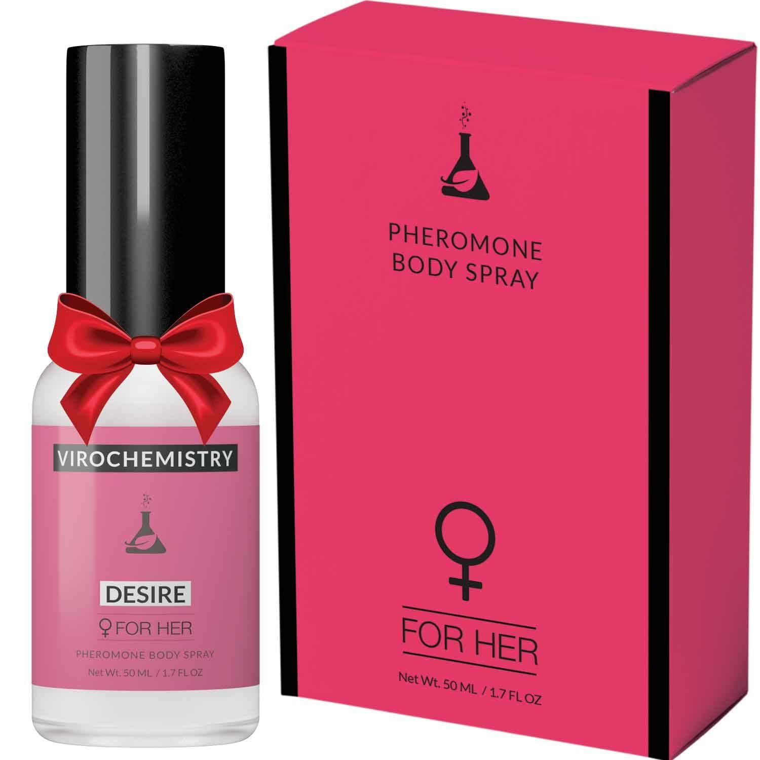 VIROCHEMISTRY Pheromones For Women (DESIRE) Body Spray - Elegant, Ultra Strength Organic Human Pheromones Fragrance Body Spray 50mL - Human Grade Pheromones to Attract Men