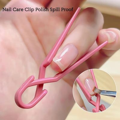 DANNEASY 30pcs Nail Polish Protector for Fingers - Acrylic Nail Protector Easy C Curve Nail Pinching Clips Manicure Tools Nail Art Accessories for Gel Finger Nail Extension UV Builder