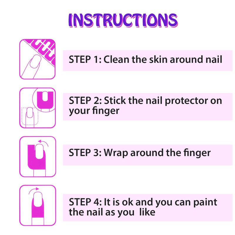 Outus 150 Pieces U Shape Nail Polish Protector Guards Spill Proof Stickers Peel Off for DIY
