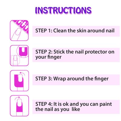 Outus 150 Pieces U Shape Nail Polish Protector Guards Spill Proof Stickers Peel Off for DIY