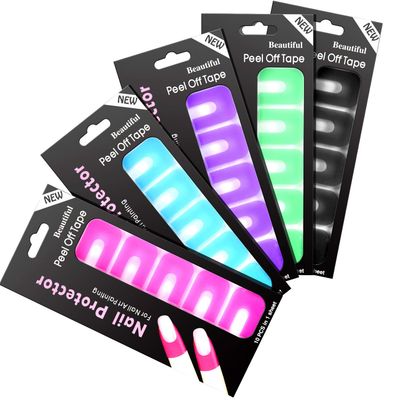 Outus 150 Pieces U Shape Nail Polish Protector Guards Spill Proof Stickers Peel Off for DIY