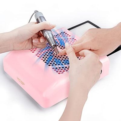SAVILAND 80W Nail Dust Collector: New Pro - Superior Vacuum Machine Ultimate Upgrade Dust Collector Nail Tech Enhanced Quiet &amp; Clean Efficiency Nail Salon or Home DIY Manicure Beginners Friendly