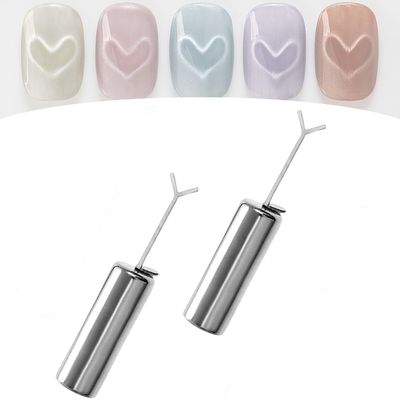 Heart Magnet for Cat Eye Gel Polish, Magnetic Nail Art Tool for Cat Eye Effect, Portable Nail Tools (2PCS)
