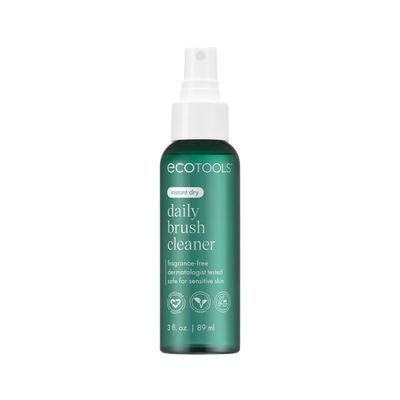 EcoTools Daily Makeup Brush Cleanser Spray, Quick Drying, Fragrance Free &amp; Dermatologist Tested, Travel Size, TSA Approved, Cruelty-Free &amp; Vegan 3 fl oz./89 ml. Bottle