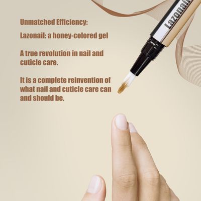 Lazonail Nail Strengthening &amp; Repair Gel, Restores Brittle Nails from Damage Caused by Manicures &amp; Harsh Environments, Infused with 94 Walnut Extract, Honey Colored
