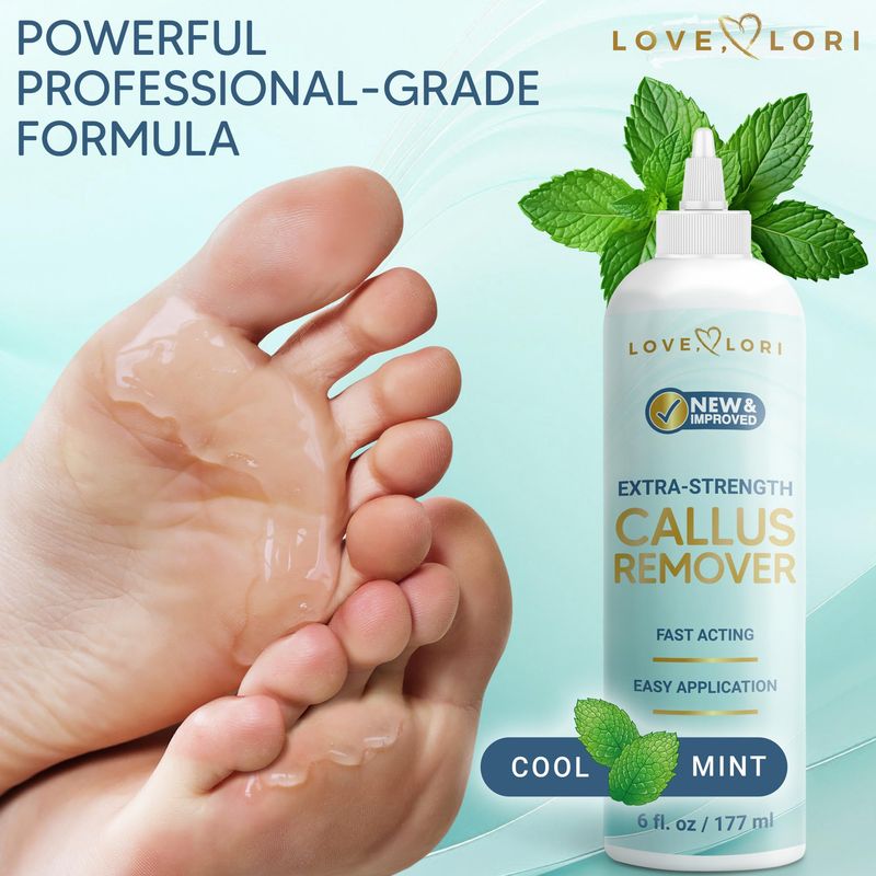 Callus Remover for Feet (Extra Strength) Professional Foot Scrubber Dead Skin Callus Gel - Pedicure Tools for Feet Spa Essential, 6oz