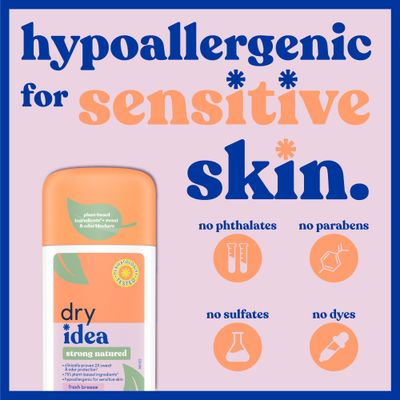Dry Idea Plant Based Invisible Solid Deodorant &amp; Antiperspirant For Women | 2X Longer Sweat &amp; Odor Protection for Sensitive Skin | Paraben &amp; Sulfate Free | Fresh Breeze Scent, 2.6 oz. (3 Pack)
