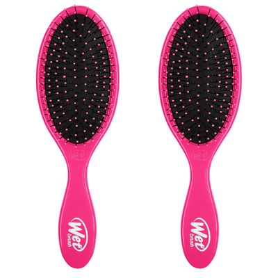 Wet Brush Original Detangler Hair Brush, Pink, Ultra-Soft IntelliFlex Bristles, Detangling Bristles Glide Through Tangles (Wet Dry &amp; Damaged Hair), Women &amp; Men (Pack of 2)