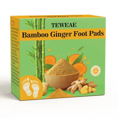 TEWEAE 32 Pads Foot Pads -with Pure Natural Turmeric &amp; Ginger, Wormwood, Bamboo Vinegar, Bigger Adhesive Pad Ginger Foot Pads