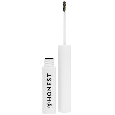 Honest Beauty Honestly Healthy Brow Gel for Fuller Looking Brows | Strengthens Adds Volume | Castor Oil Red Clover Extract | EWG Verified, Vegan, Cruelty Free | Soft Black, 0.05 fl oz