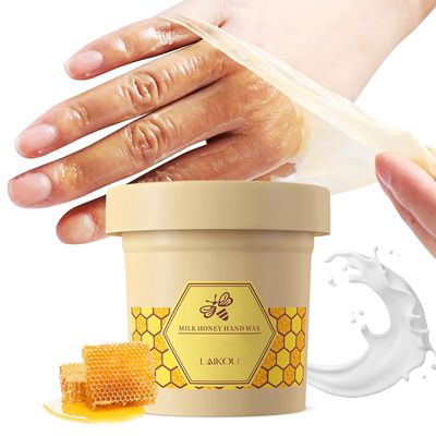 SPChannel Honey Milk Wax Hand Mask,Hand Peeling Mask for Hand Moisturizing, 4.3 Oz