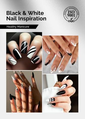 MelodySusie Thick Gel Nail Polish Set- 2 Pcs 15ML Black &amp; White Gel Polish Set Soak Off UV LED White Gel Polish Christmas Gift for Women Nail Art Manicure Salon DIY Nail Design Decoration at Home