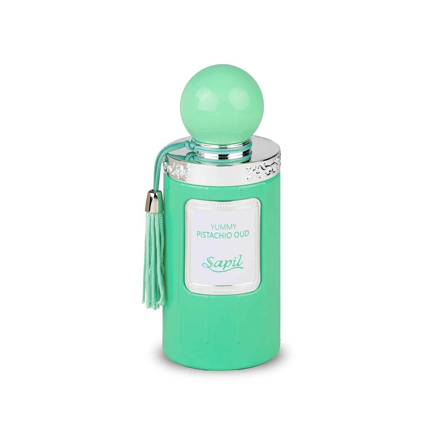 Sapil Yummy Pistachio Oud Unisex Eau De Parfum - Long-Lasting Arabic Perfume with Creamy Hazelnut, Vanilla &amp; Woody Floral Notes - Sweet Dubai Gourmand Fragrance for Men &amp; Women - 3.38 oz