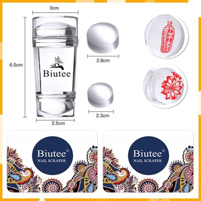 Biutee 19pcs Nail Stamp Plates set 15 plate 1Stamper 2Scraper 1storage bag Nails Art Stamping Plate Scraper Stamper Set Leaves Flowers Animal Nail plate Template Image Plate