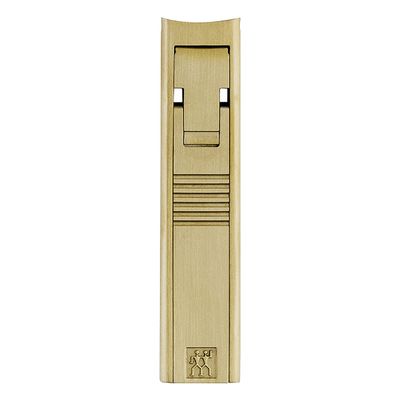 ZWILLING Nail Clipper Compact (Ultra Flat with Nail File, Slightly Curved Cutting Edge, Travel Friendly, Including Leather Cover), Premium, Gold