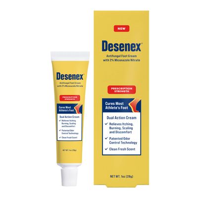 Desenex Anti-Fungal Foot Cream Cures Most Athletes Foot, Prescription-Strength 2 Miconazole Nitrate, Helps Relieve Itching, Burning &amp; Scaling, All-Day Odor Control for Fresh Feet, Fresh Scent, 1oz