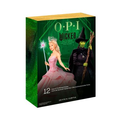 OPI Nail Lacquer, 12PC Mini Advent Calendar, Up to 7 Days of Wear, Chip Resistant &amp; Fast Drying, x Wicked Limited Edition Collection, (12 x 0.125 fl oz)