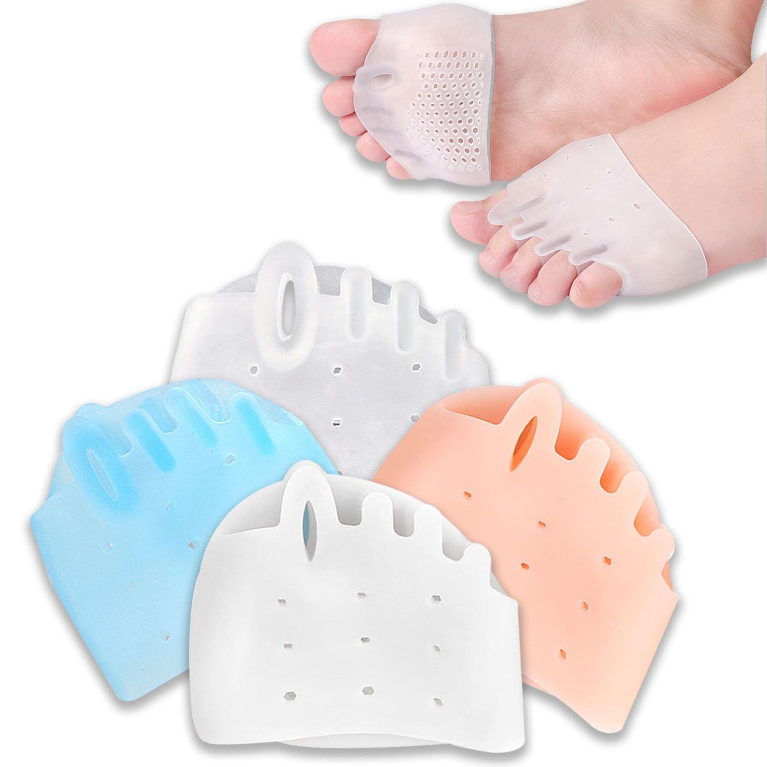 Silicone Toe Separators- 2025 New Toe Separator for Women, Hallux Valgus Relief - Toe Straightener &amp; Spacer for Women &amp; Men (4PCS)
