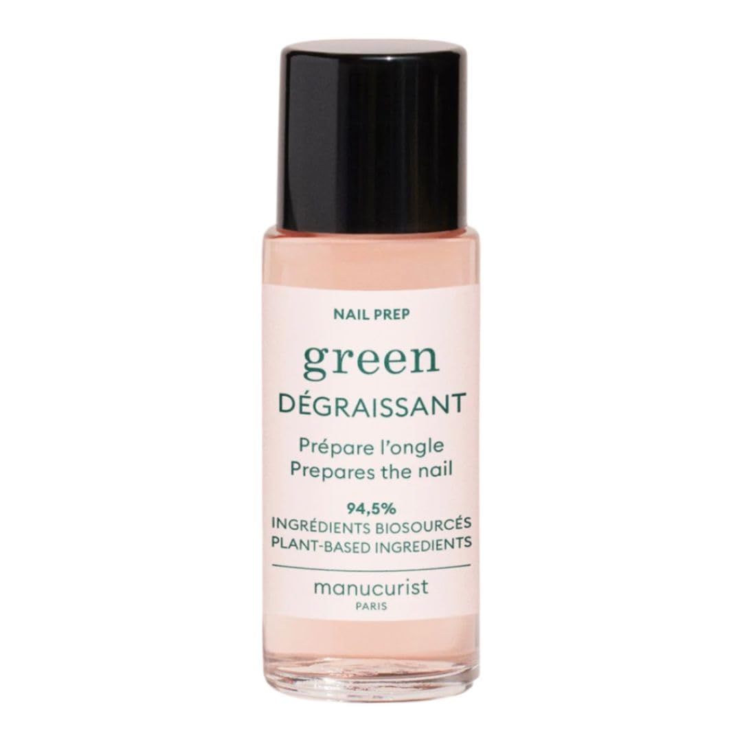 Manucurist Nail Degreaser - Efficient and Bio-Sourced 94,5 - Extend the wear of Nail Polish Green - Compatible System Green - Nail Care - Nail Cleaner - 1 fl oz