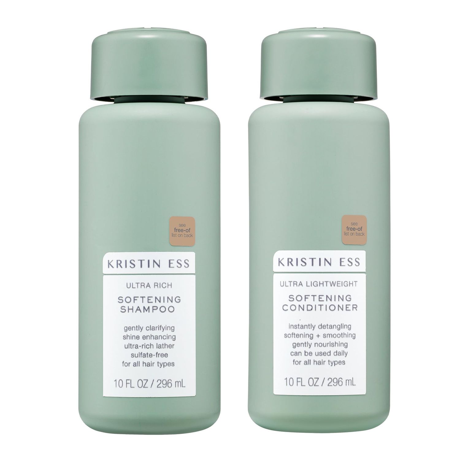 Kristin Ess Hair Softening Moisture Repair Shampoo and Conditioner Set for Curly Thick Hair - Sulfate Free Color Safe Gentle - Anti-Frizz - Deep Conditioner for Color Treated &amp; Dry Damaged Hair