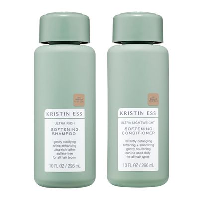 Kristin Ess Hair Softening Moisture Repair Shampoo and Conditioner Set for Curly Thick Hair - Sulfate Free Color Safe Gentle - Anti-Frizz - Deep Conditioner for Color Treated &amp; Dry Damaged Hair