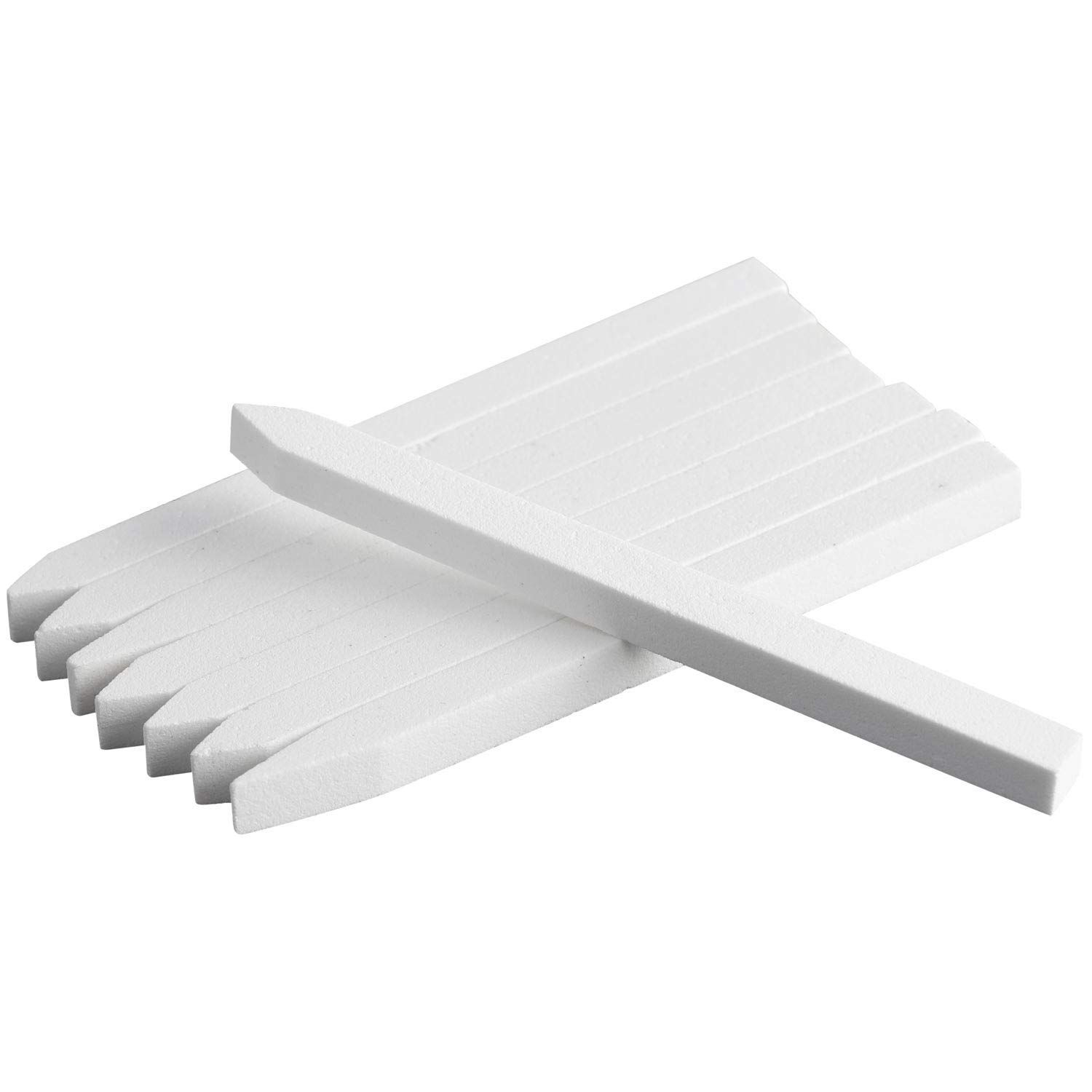 18 Pcs Nail File Pumice Stone Cuticle Pusher Nail Art Pedicure &amp; Manicure Tools (White)