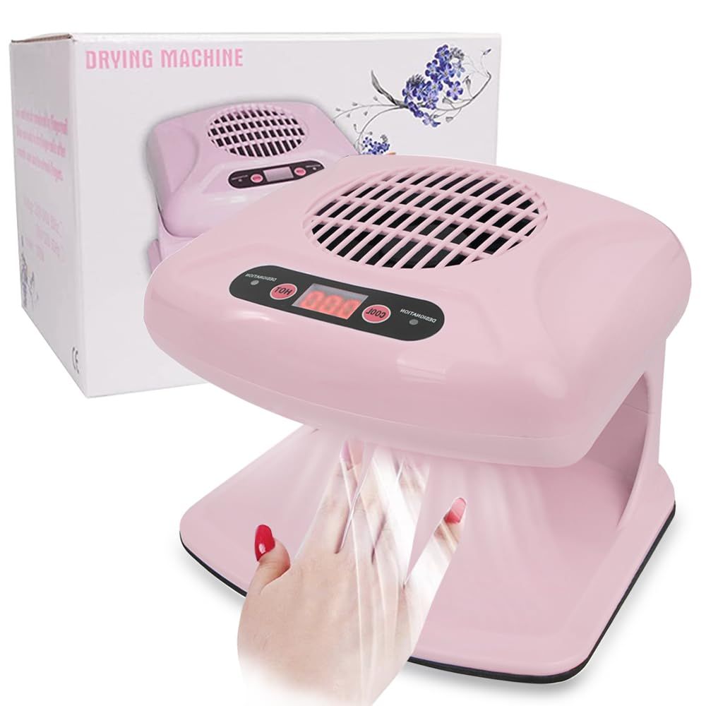 Nail Dryer for Regular Polish,300W Nail Drying Fan with Auto Sensor,Hot &amp; Cold Air Nail Drying Fan for Salon &amp; Home Manicure Use