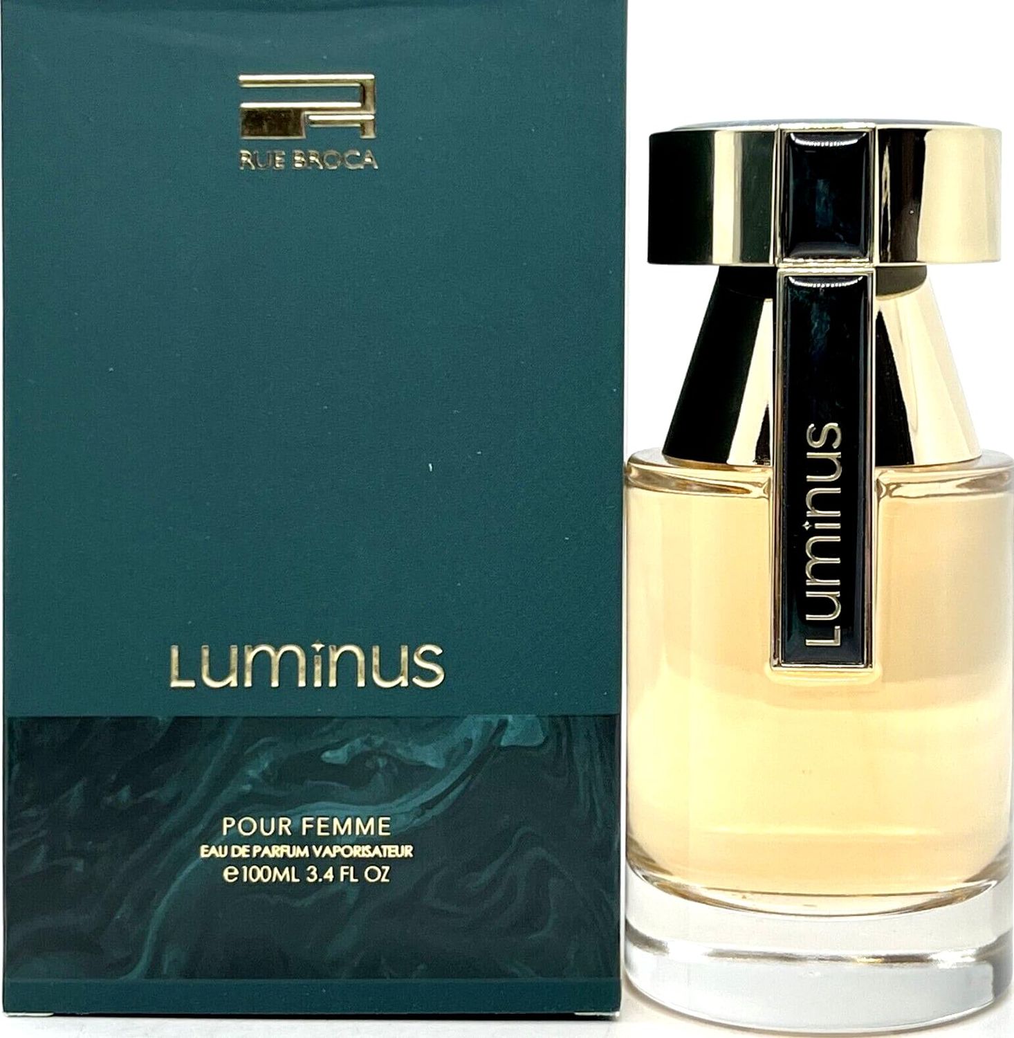 Afnan Rue Broca Luminous Eau de Parfum Spray for Women, 3.4 Ounce