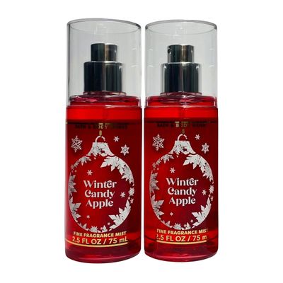 Bath &amp; Body Works Travel Size Fragrance Mist, 2.5oz Each, Pack of 2 (Winter Candy Apple)