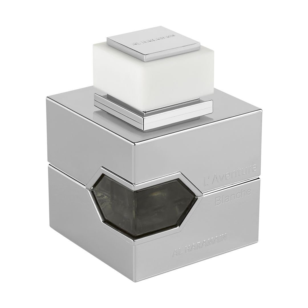 Al Haramain LAventure Blanche - Cologne for Men - Long Lasting Arabian Perfume for Men - Eau de Parfum - Floral Amber Fragrance - 3.3 oz