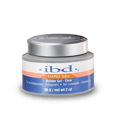 IBD Hard Gel, LED/UV Builder Gel - Clear, Strong Acrylic Finish, Perfect for Nail Extensions, Sculpting &amp; Overlays, Professional Quality, 2 oz, 1-pack