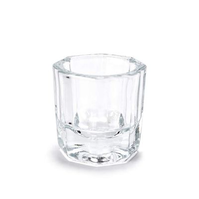 Rolabling Glass Dappen Dish Crystal Cup Dappen Dish for Nail Art Acrylic Powder Nail Art Tools (no lid 1pc)