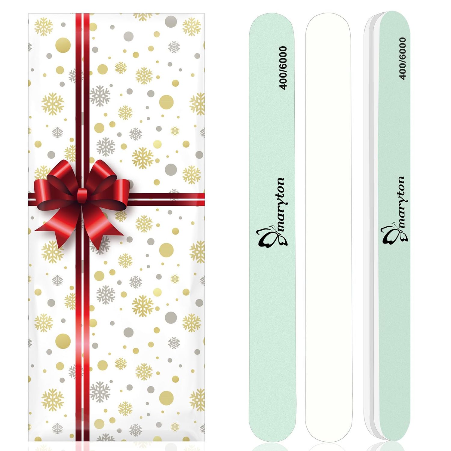 Maryton Professional Nail Shine Buffer for Natural Nails - Gifts for Women, 3 Pcs Ultra Shine Nail Shiner Polisher Buffing Block Files, Nail Care Gifts for Her