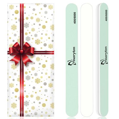 Maryton Professional Nail Shine Buffer for Natural Nails - Gifts for Women, 3 Pcs Ultra Shine Nail Shiner Polisher Buffing Block Files, Nail Care Gifts for Her