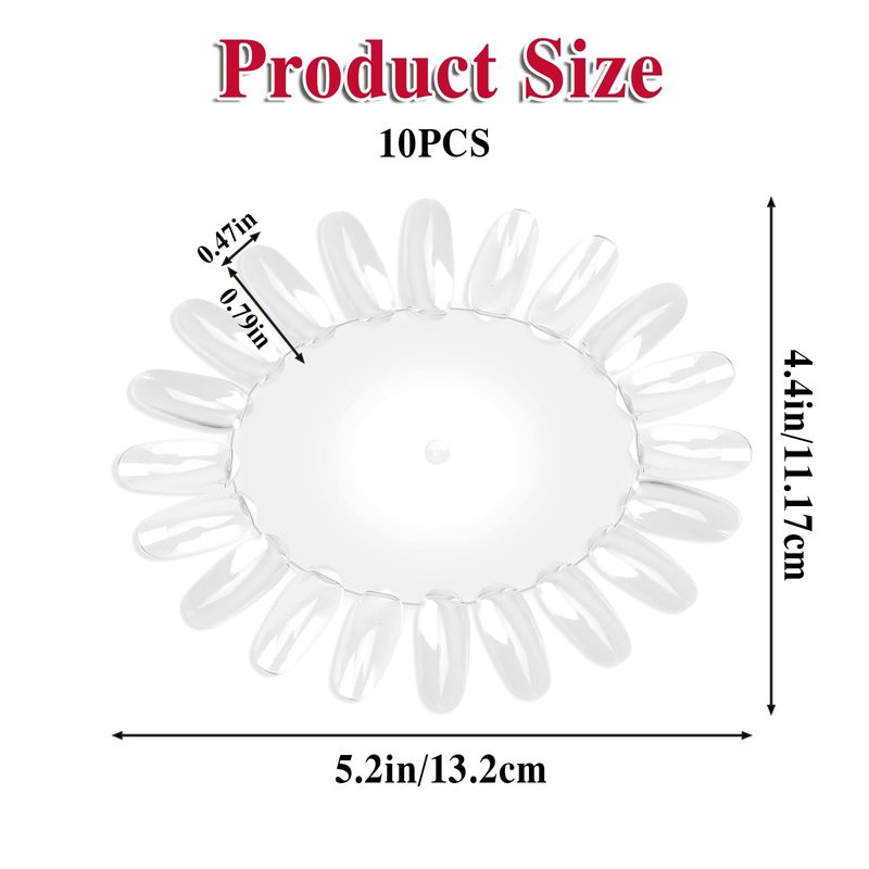 10 pcs False Nail Swatches Wheels, Nail Polish Display Wheel Plastic Nail Art Color Tester Wheels Nail Wheel Swatches for Nail Polish Color Show Nail Manicure Practice Sample