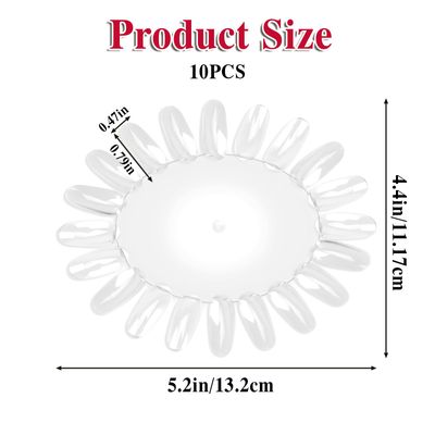 10 pcs False Nail Swatches Wheels, Nail Polish Display Wheel Plastic Nail Art Color Tester Wheels Nail Wheel Swatches for Nail Polish Color Show Nail Manicure Practice Sample
