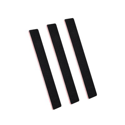 LNAUJS 3 Pack Nail Files - Reusable Black Rectangle Shape Double Sided Manicure Tools with 100/180 Grit for Home Salon, Nail Styling