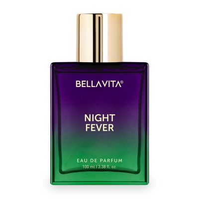 BELLAVITA Luxury NIGHT FEVER Perfume for Women and Men | Notes of Bergamot Mandarin, Peach, Musk &amp; Vanilla | Long Lasting Eau De Parfum for Man and Woman | Fruity Premium Unisex Fragrance Scent