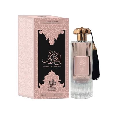 Durrat Al Aroos Eau de Parfum, alwataniah Floral Scent for Women, 2.87 Fl Oz Glass Bottle with Tassel