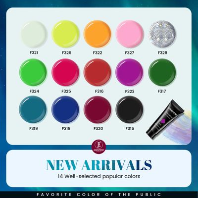 JEWHITENY 14 Colors Poly Nail Gel Kit With U V Lamp Poly Nail Extension Gel All-in-one Kit Builder Strengthen Art Starter DIY At Home Gifts For Women