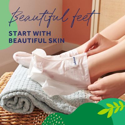 Amop Pedi Mask 20-Minute Foot Mask, Intensely Moisturizing Socks, Paradise Found with Coconut Oil, Urea & Vitamin Complex for Long Lasting Hydration, No Added Fragrance, 3 pair (Packaging May Vary)