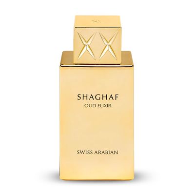 Swiss Arabian Shaghaf Oud Elixir Oud, Gourmand, Amber Fragrance - Notes of Saffron - Perfume for Women and Men - 2.5 oz EDP Spray