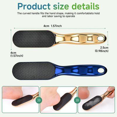 2Pcs Nano Glass Foot File,Nano-Glass Foot File,Foot Scraper for Callus Removal,Veinsgrain Foot Files (GoldBlue)