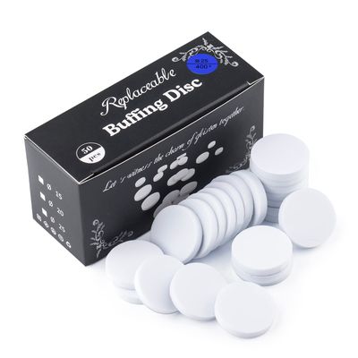 NMKL38 50pcs Nail Buffing Self-Adhesive Replaceable Sandpaper Polishing Files Sanding Pads Pedicure Shiner Tools for 25mm Disc